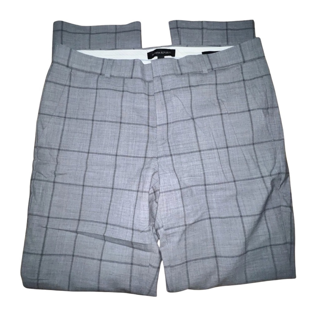 Banana Republic Gray Flat Front Pants 6